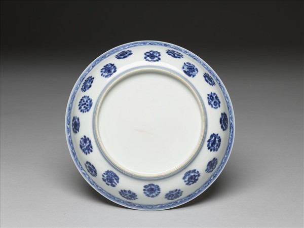 青花四季團花紋盤