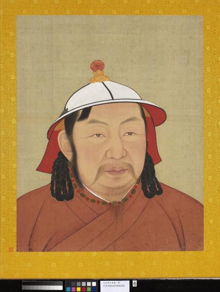 元代帝半身像　冊　元仁宗