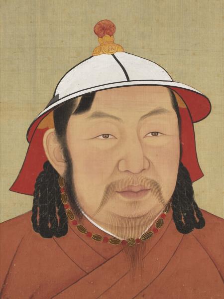 元代帝半身像　冊　元仁宗