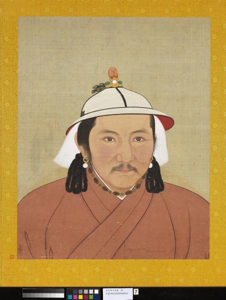 元代帝半身像　冊　元文宗