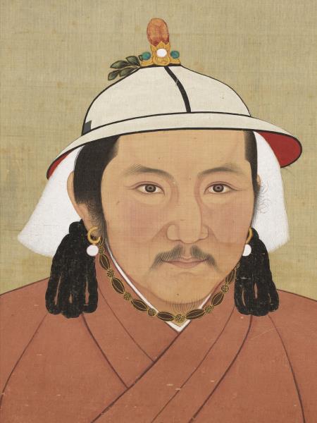 元代帝半身像　冊　元文宗