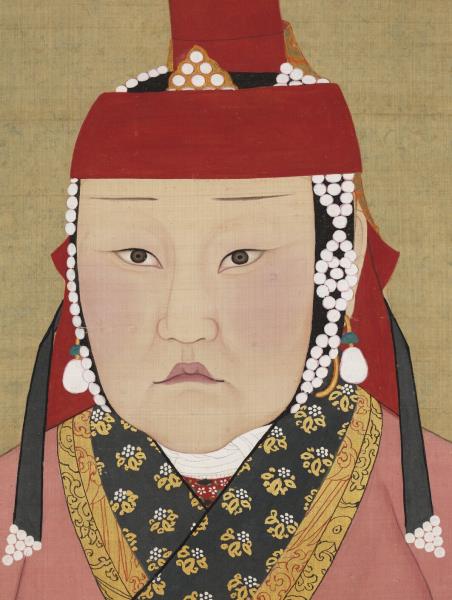 元代后半身像　冊　元武宗后