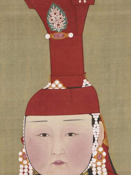 元代后半身像　冊　元武宗后