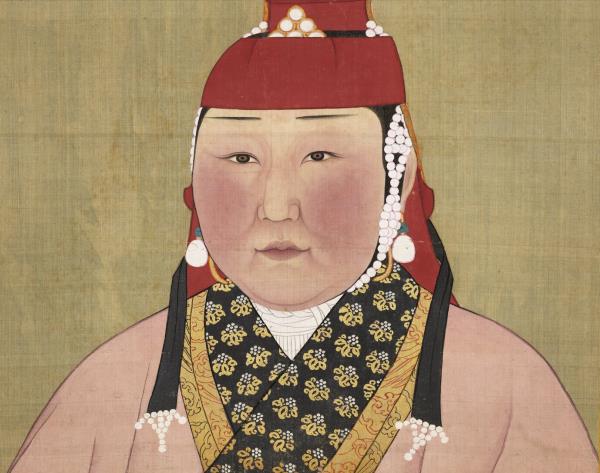 元代后半身像　冊　元英宗后