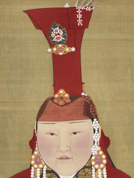 元代后半身像　冊　元英宗后