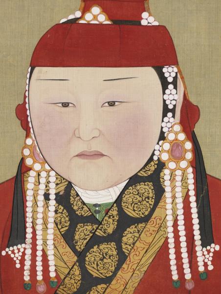 元代后半身像　冊　元寧宗后