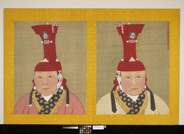 元代后半身像　冊　元代后