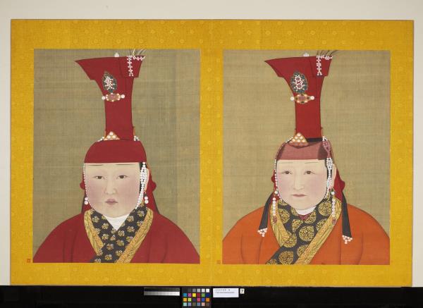 元代后半身像　冊　元代后