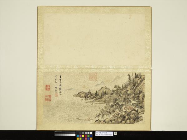 明李流芳畫唐人詩意　冊　唐鄭巢送李式詩