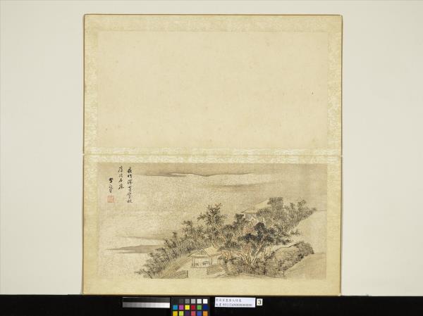 明李流芳畫唐人詩意　冊　耿湋夜尋盧處士詩