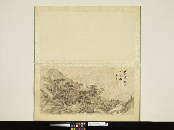 明李流芳畫唐人詩意　冊　李白訪戴天山道士不遇詩