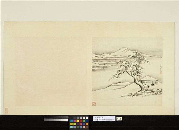 明項聖謨山水　冊　林亭積素