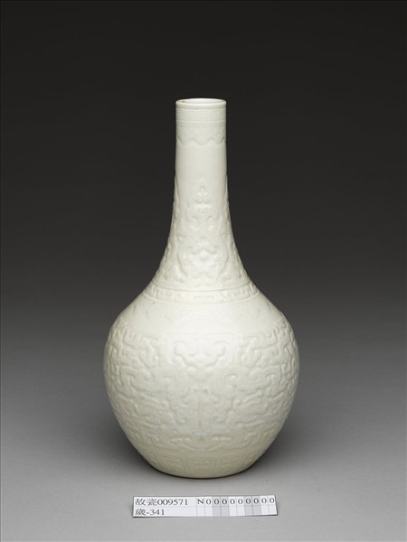 白瓷夔龍紋膽瓶