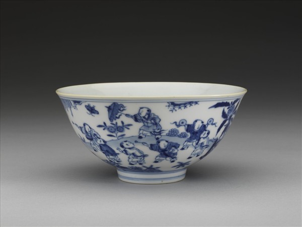 青花嬰戲圖碗