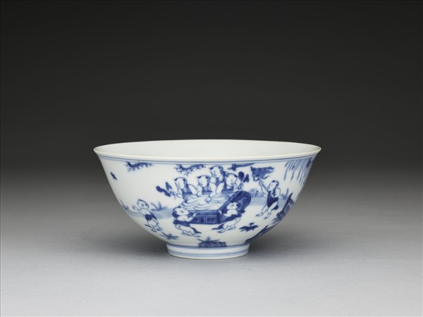青花嬰戲圖碗