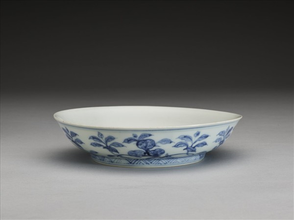 青花花果紋盤