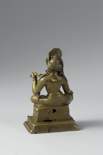 青銅金剛手菩薩半跏舒坐像