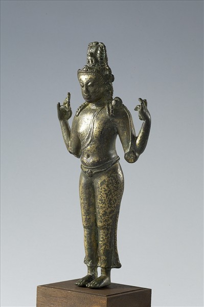 青銅鎏金四臂觀音菩薩立像