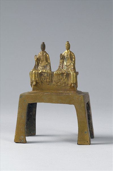 中國 北魏 銅鎏金 二佛並坐像