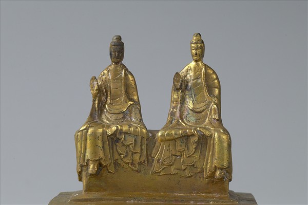 中國 北魏 銅鎏金 二佛並坐像