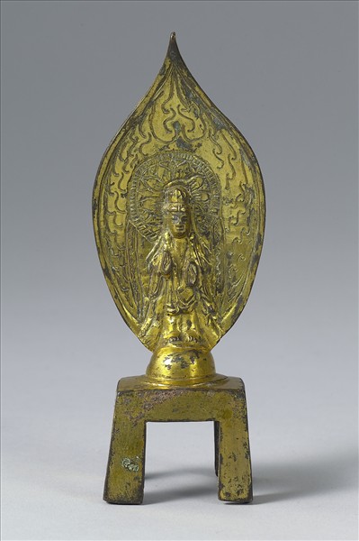 中國 北齊 銅鎏金 菩薩立像