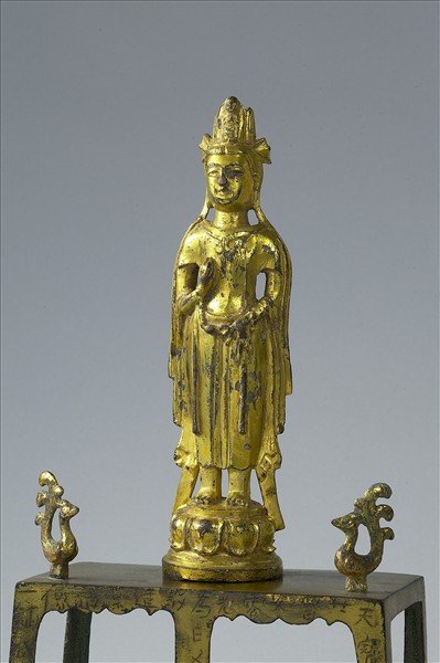 中國 北齊 銅鎏金 菩薩立像