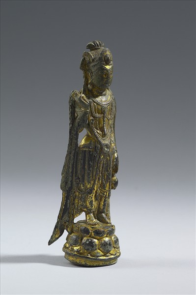中國 隋 銅鎏金 菩薩立像