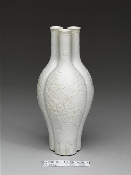 白瓷三多紋三連瓶