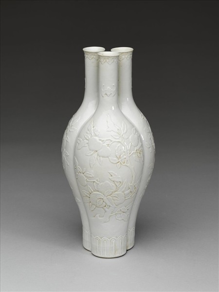 白瓷三多紋三連瓶