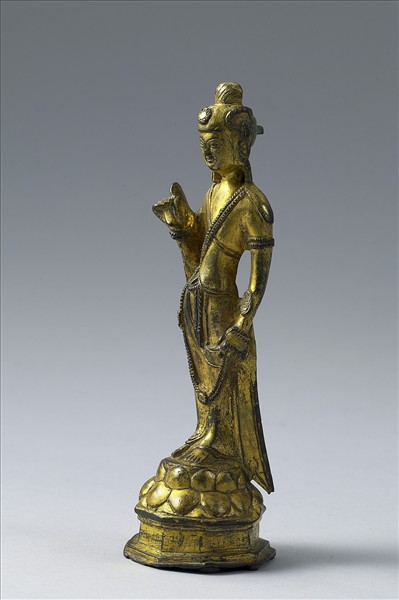 中國 隋 銅鎏金 菩薩立像