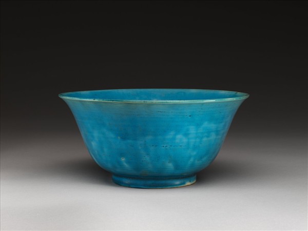 孔雀綠釉碗