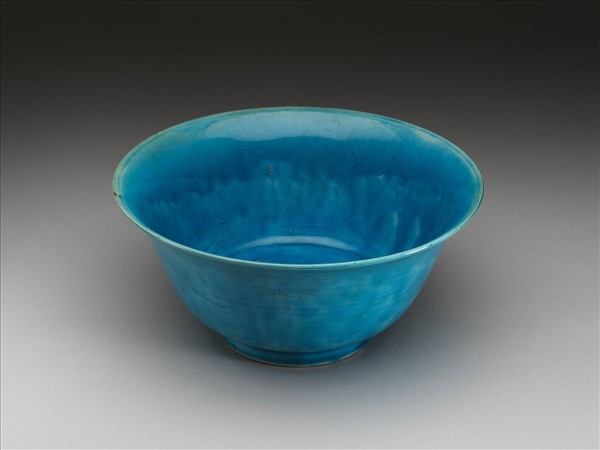 孔雀綠釉碗