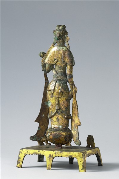 中國 唐 銅鎏金 菩薩立像