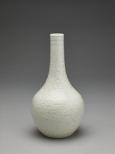 白瓷夔龍紋膽瓶