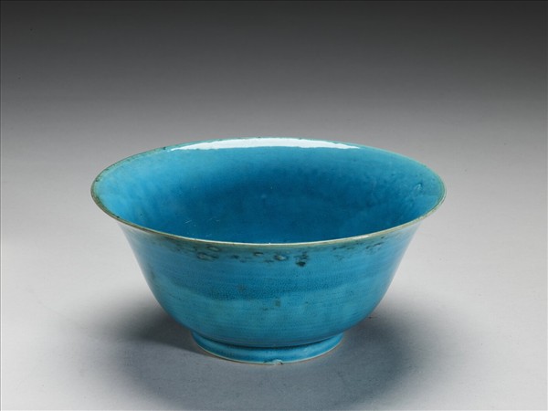 孔雀綠釉碗