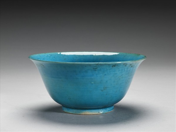 孔雀綠釉碗