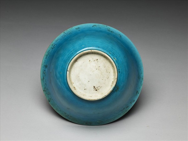 孔雀綠釉碗