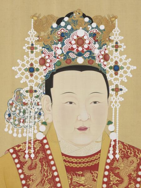 明代帝后半身像（一）　冊　仁孝文皇后