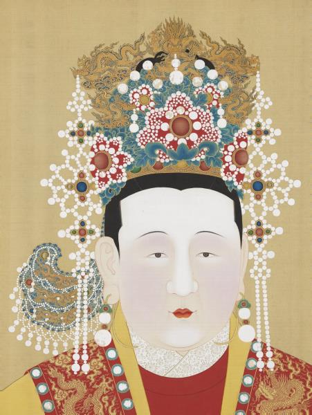 明代帝后半身像（一）　冊　誠孝昭皇后