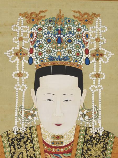 明代帝后半身像（一）　冊　孝康敬皇后