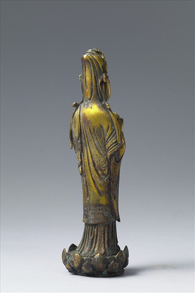 中國 遼 銅鎏金 菩薩立像
