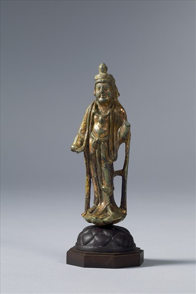 中國 金 銅鎏金 菩薩立像