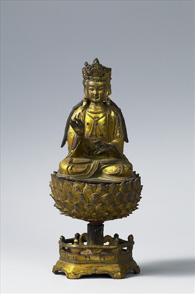 銅鎏金菩薩坐像