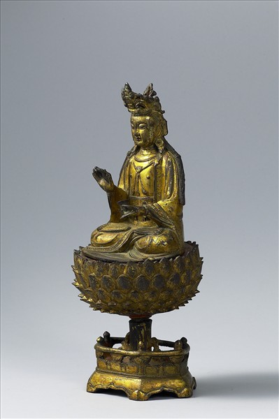 銅鎏金菩薩坐像