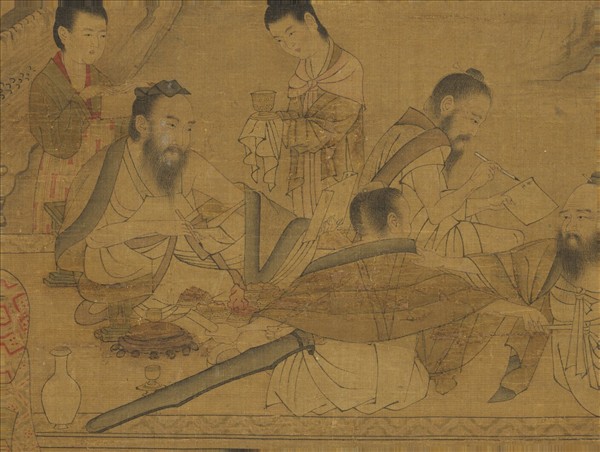 五代後蜀丘文播文會圖　軸