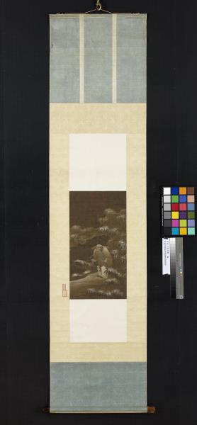 五代人雪漁圖　軸