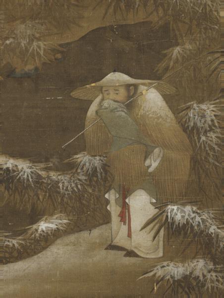 五代人雪漁圖　軸