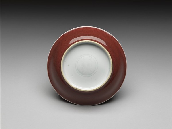 霽紅釉盤
