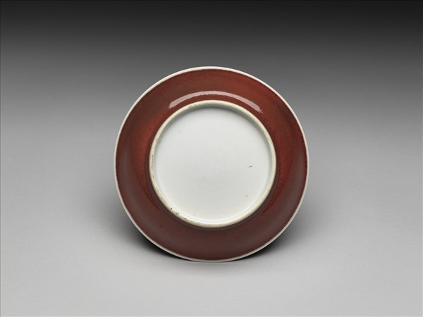 霽紅釉盤