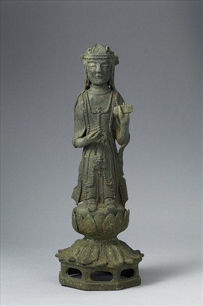 韓國 朝鮮時代 青銅 菩薩立像